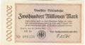 Germany 2 200 Million Mark, 10.10.1923